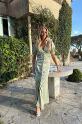 AgneteIC Lang Kjole - Lysegrønn