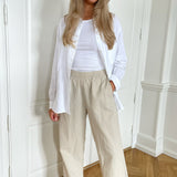JXKira Relaxed Linen Pants - Fog