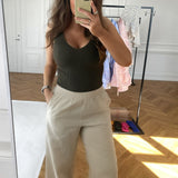 JXKira Relaxed Linen Pants - Fog