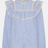 AmalieIC Shirt - White Blue Stripes