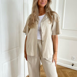 JXLisa SS Comfort Linen Shirt - Fog