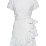 Agnes Kjole - Hvit Broderi