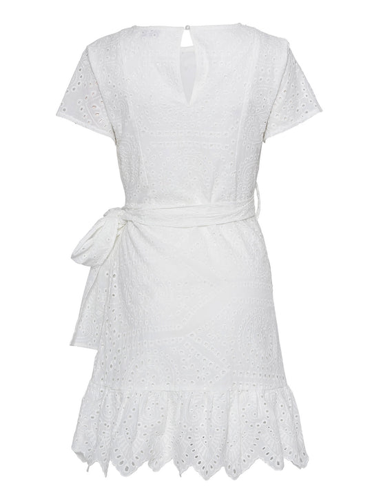 Agnes Kjole - Hvit Broderi