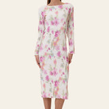 OdaIC Dress - Pink Flower Blush Print