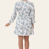 AdelIC Dress - Blue Hydrangea Print