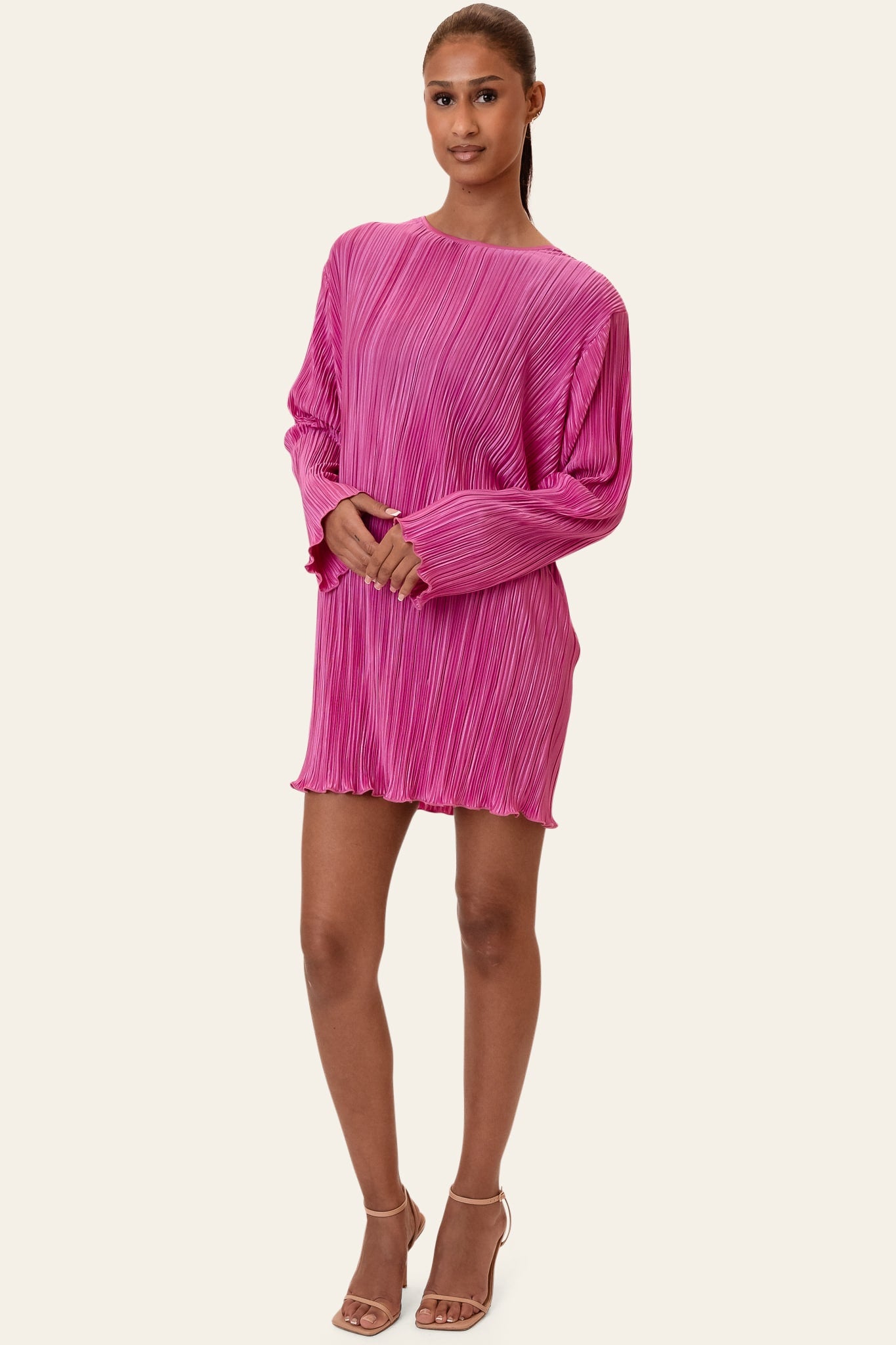 BYIC - Odaic Ss Dress A23834 - Pink Flower Blush Print main image 1