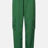 LivaIC Cargo Pants - Dark Green Pinstripe