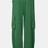 LivaIC Cargo Pants - Dark Green Pinstripe