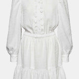 ElieaIC Ruffle Dress - White