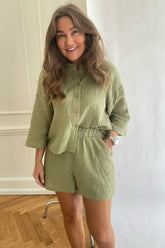VMNatali 3/4 Crop Shirt - Sage