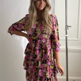 Danni Dress - Pink Choco Print