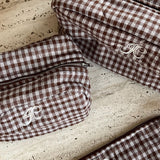EmilieIC Cosmetic Bag - Brown Checks