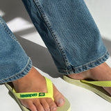 Havaianas Brasil Logo Flip Flop - Lime