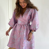 Noella Aya Jacquard Dress - Lilac Jacquard