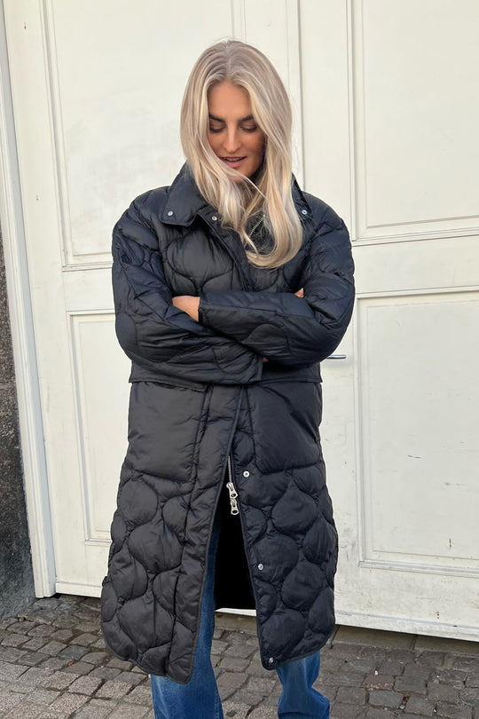 JXLenora Vattert Jakke - Svart