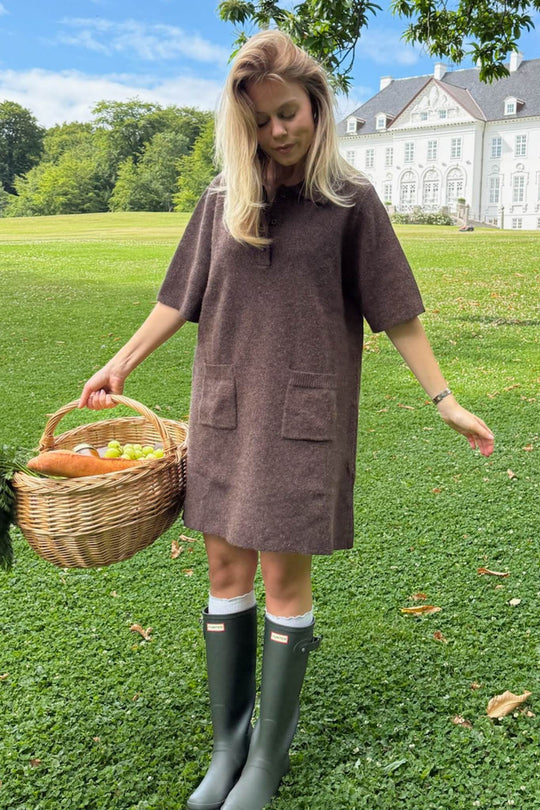 SifIC Strikket Kjole - Mørkebrun