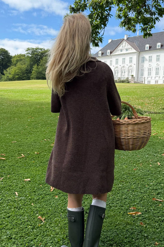 SifIC Strikket Kjole - Mørkebrun