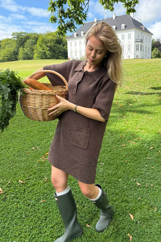 SifIC Strikket Kjole - Mørkebrun