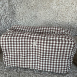 EmilieIC Cosmetic Bag - Beige Checks