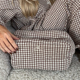 EmilieIC Cosmetic Bag - Beige Checks