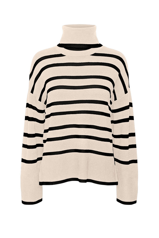 VMSaba Genser - Off White Svart Stripete