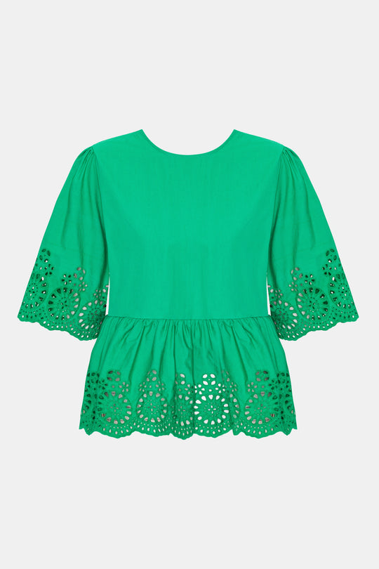 LulaIC Topp - Grønn Broderi