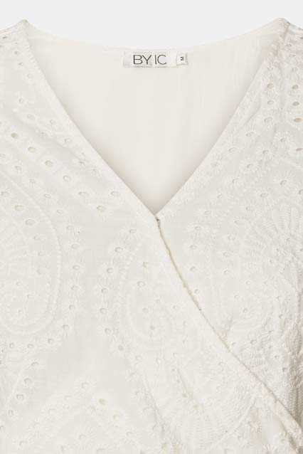 NaomiIC Kjole - Hvit Broderi