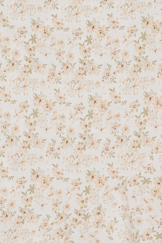 NaomiIC Kjole - Fersken Blomstertrykk