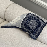 CallyIC Scarf - Navy White Paisley