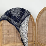CallyIC Scarf - Navy White Paisley