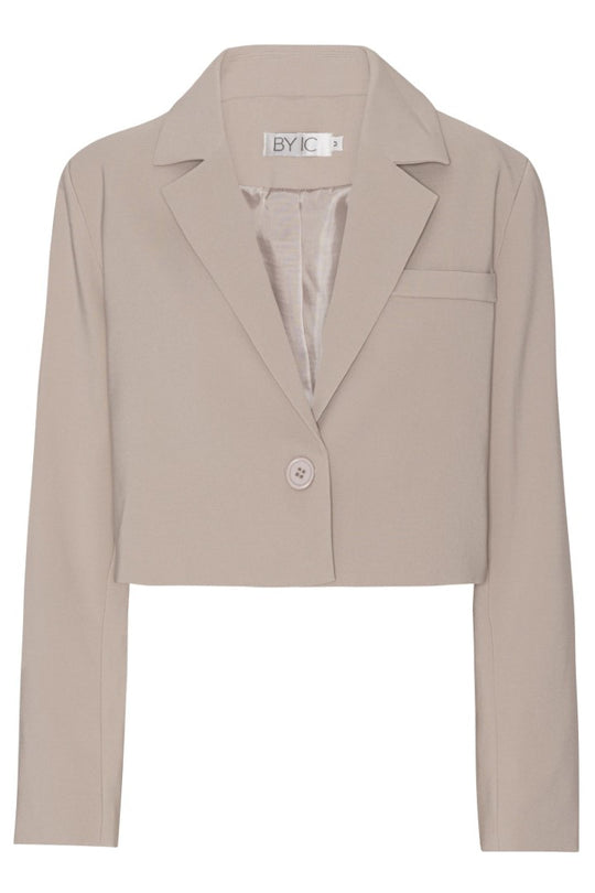 SelmaIC Cropped Blazer - Lys Beige