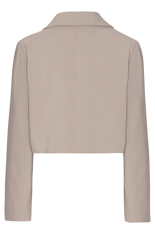 SelmaIC Cropped Blazer - Lys Beige