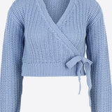 NMBarley LS Wrap Knit Cardigan - Serenity