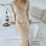 AgneteIC Long Dress - Light Brown
