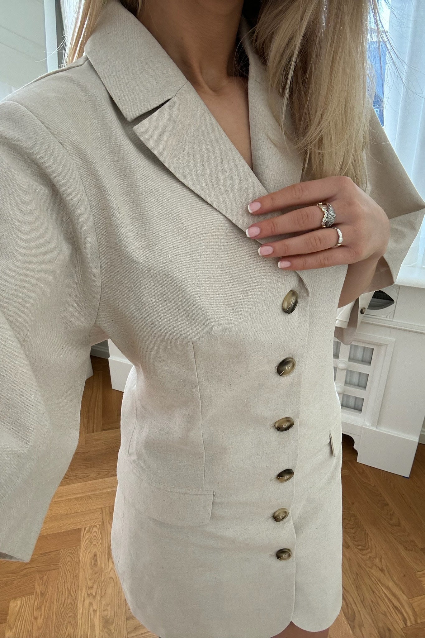 SelmaIC Blazer Dress - Beige Linen  no.byic.com