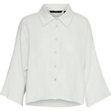 VMNatali 3/4 Crop Shirt - Snow White