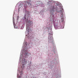 Noella Neva Jacquard Belt Dress - Lilac Jacquard