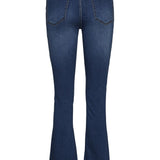 NMSallie Shape HW Flared Jeans - Medium Blue Denim