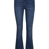 NMSallie Shape HW Flared Jeans - Medium Blue Denim