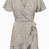 JDYNolia SS Wrap Dress - Coconut Milk Ditsy Flowers