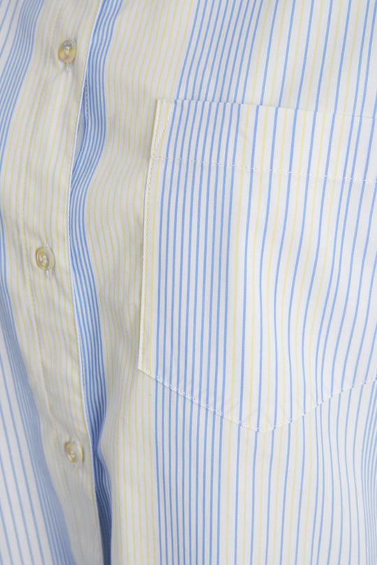 JXJamie Oversized Skjorte - Hvit Blå Stripete