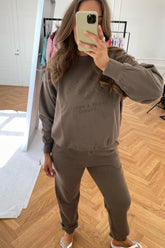 Bianca Joggebukser - Mørkebrun - BYIC