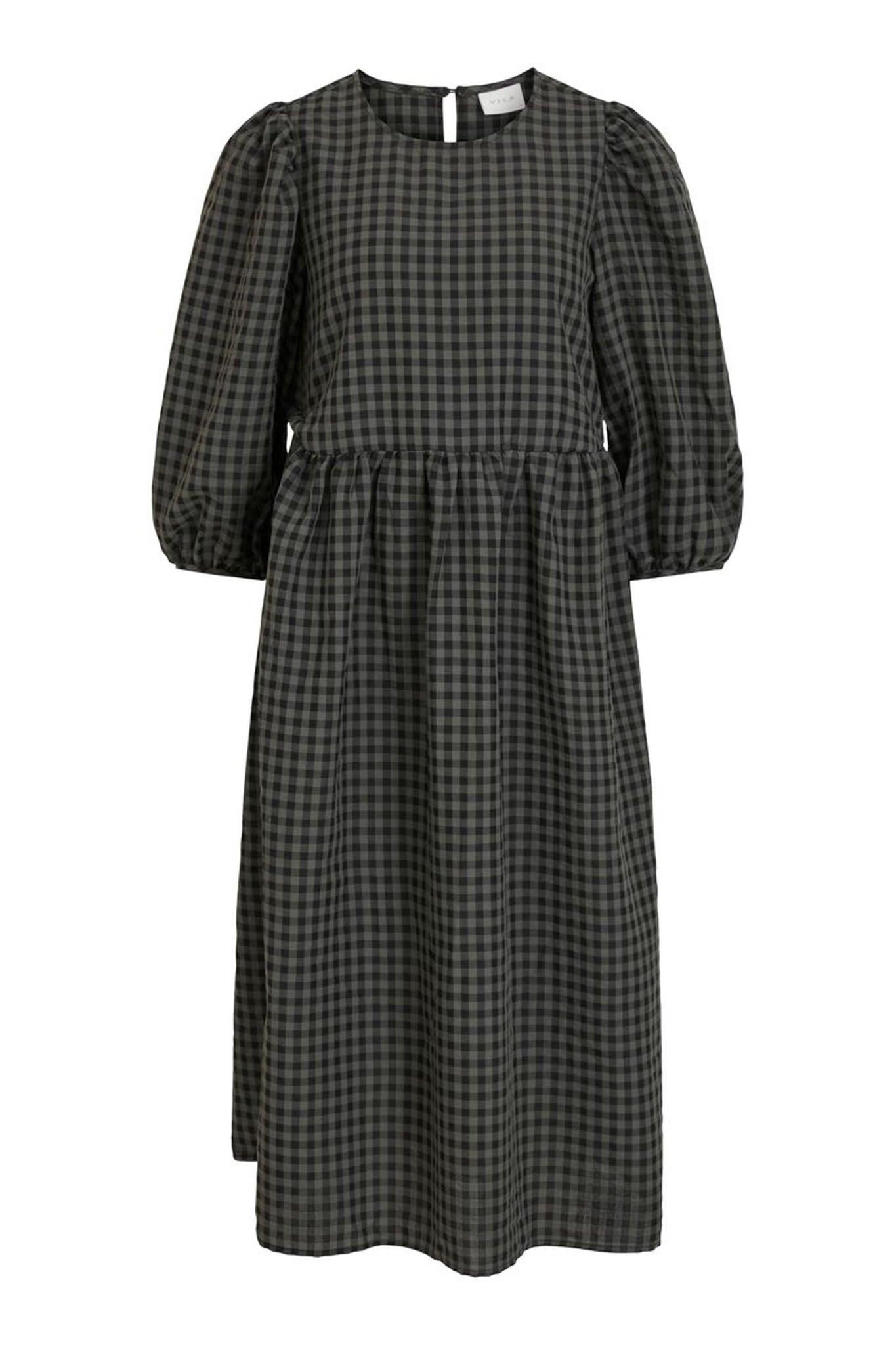 Aminni O-Neck 3/4 Midi Dress - Green - BYIC