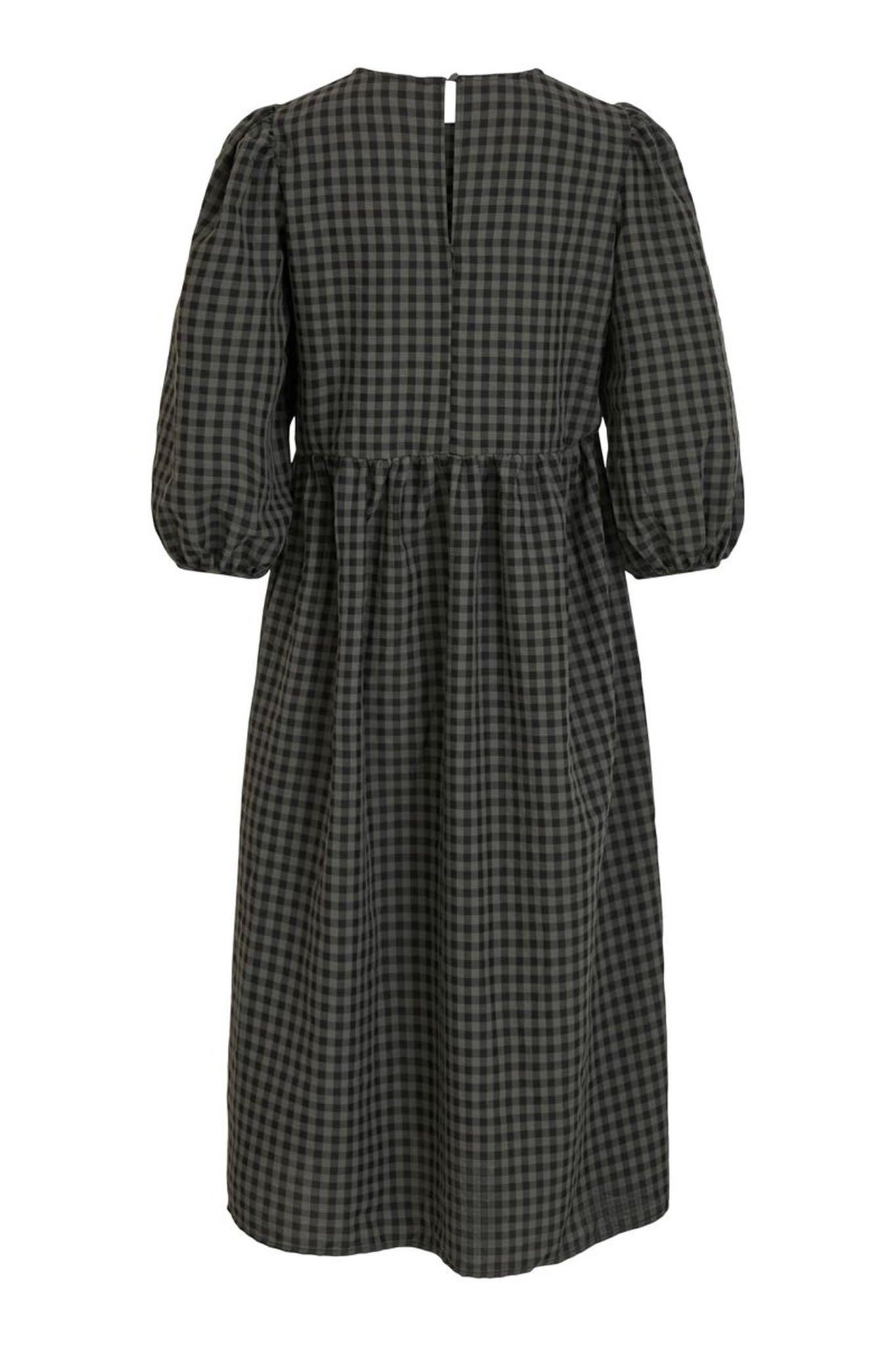 Aminni O-Neck 3/4 Midi Dress - Green - BYIC