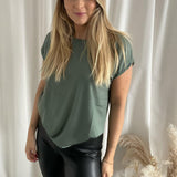 Ava Plain SS Top (PREORDER - week 46/47) - Green - BYIC