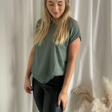 Ava Plain SS Top (PREORDER - week 46/47) - Green - BYIC