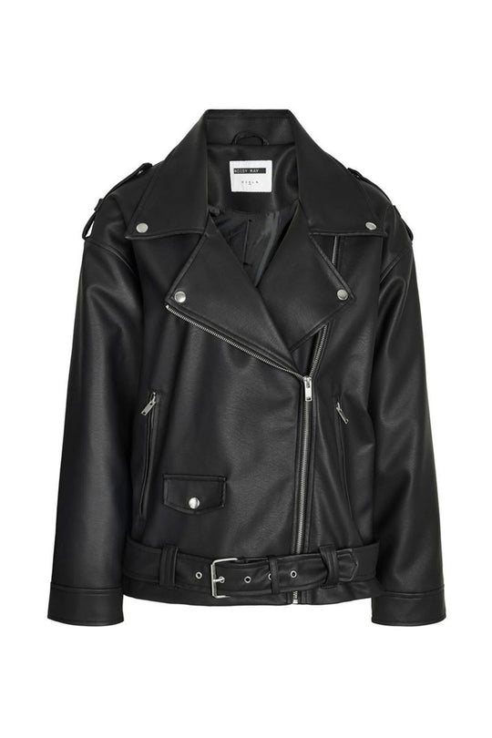 NMPaulina Oversized Biker Jakke - Svart