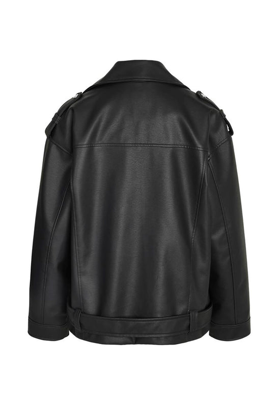 NMPaulina Oversized Biker Jakke - Svart