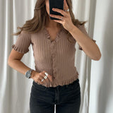 Fabia Top - Camel - BYIC