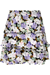 Nova Mette Smock Skirt - Purple Flower - BYIC